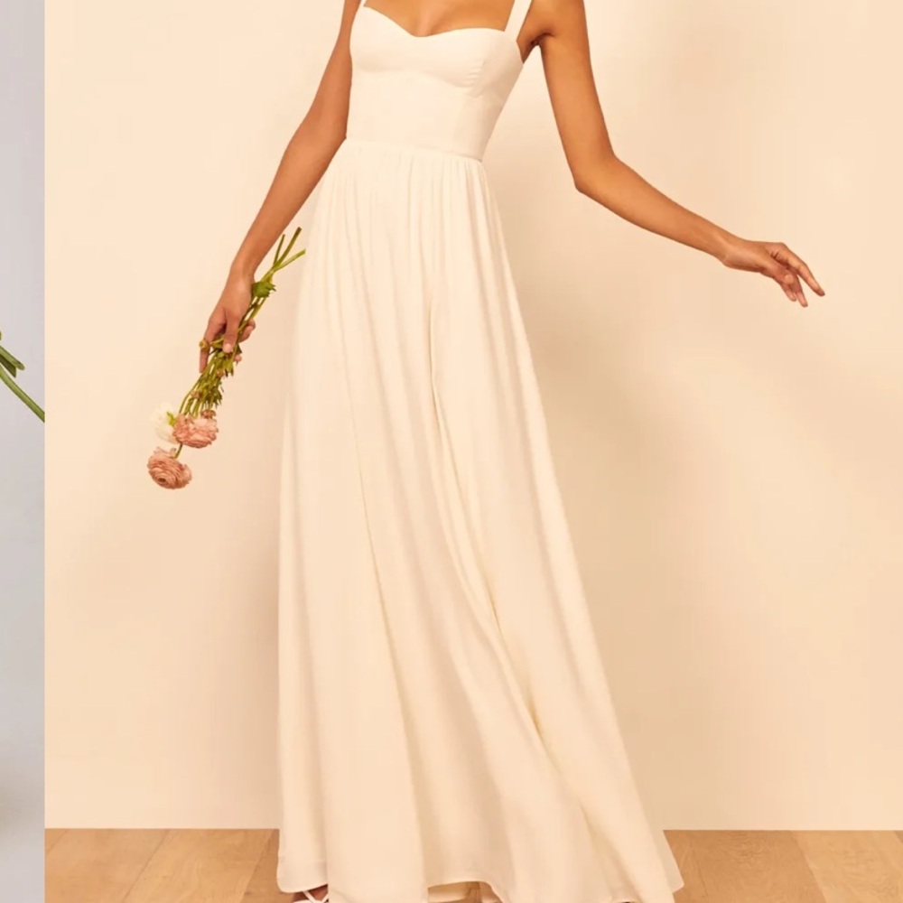 Reformation Cream Maxi Dress
